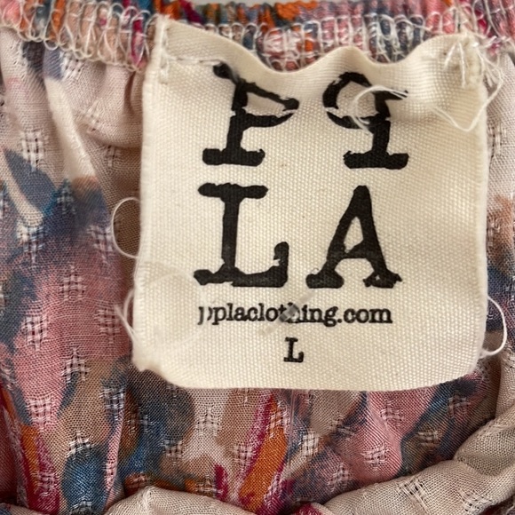 New PPLA cropped top- watercolor, flowers, size large - Picture 2 of 5